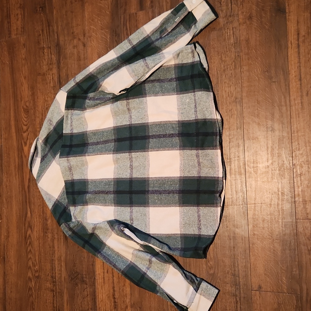 Men's Green Plaid Jacket-Shirt - Picture 4 of 12